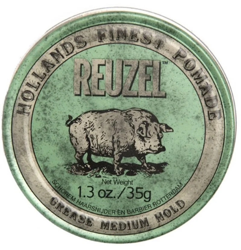 Styling Green Pomade Grease Medium Hold haarpomade met medium hold en glans 35 g voor mannen