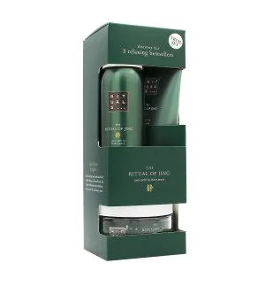 Rituals The Ritual of Jing geschenkset douchegel 50 ml + lichaamsscrub 125 g + lichaamscrème
