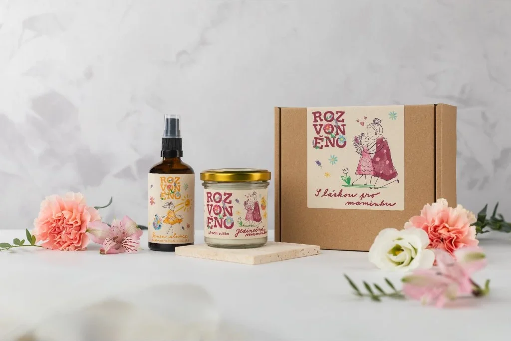 Rozvoněno Cadeaupakket Met liefde voor mama - geurkaars en luchtverfrisser