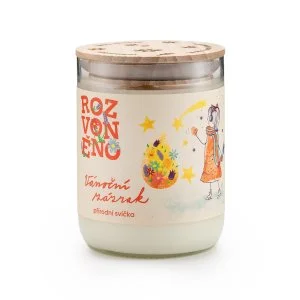 Rozvoněno Geurkaars - Kerstwonder (300 ml) - in een glas van een wijnfles