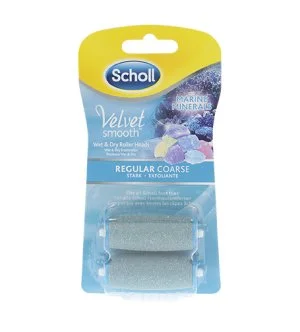 Scholl Velvet Smooth vervangkoppen met zeemineralen medium grof 2 st.