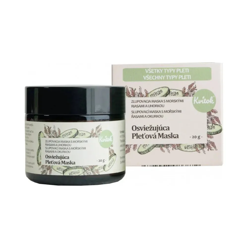 Kvitok Peelingmasker met zeewier en komkommer - verfrissend 20 g