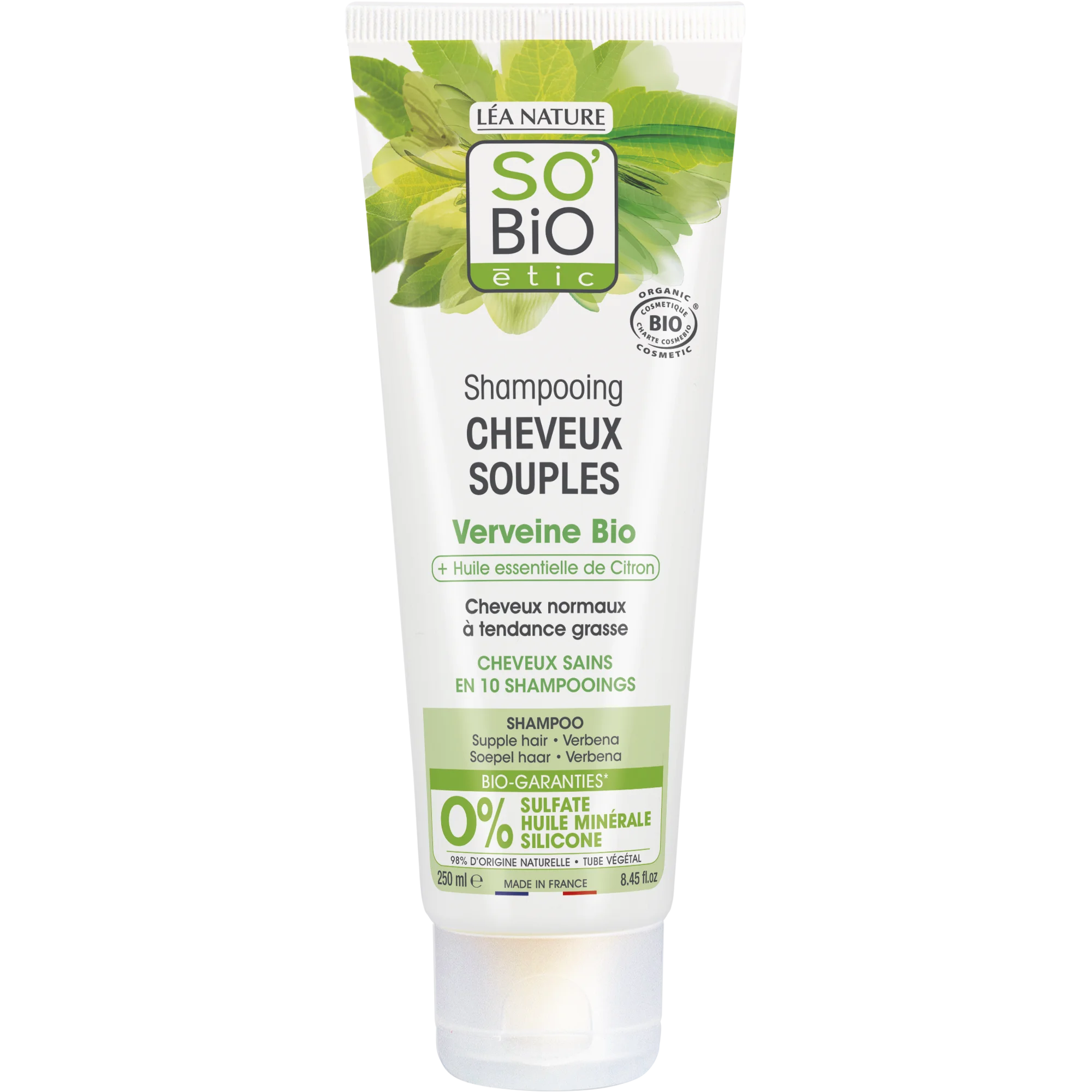 SO’BiO étic Milde shampoo verbena-citroen BIO (250 ml) - ideaal voor vettig haar