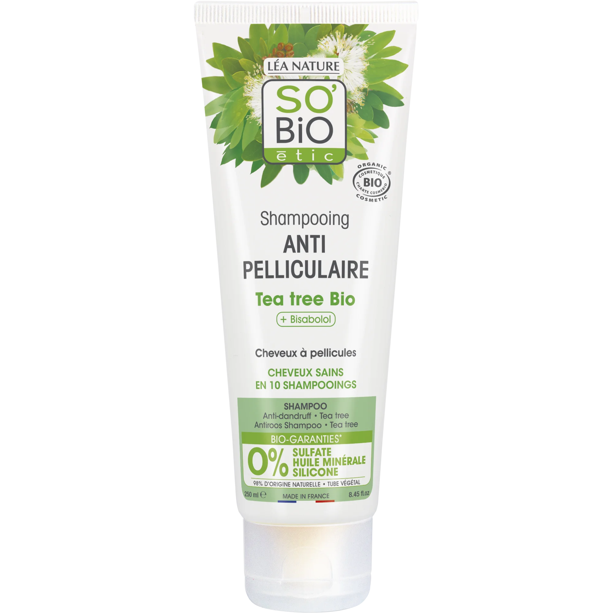 SO’BiO étic Anti-roos shampoo met tea tree en bisabolol BIO (250 ml) - met aloëverasap