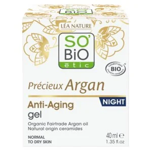 SO’BiO étic Anti-age Precieux Argan Nachtgel BIO (50 ml) - regenereert en maakt de huid glad