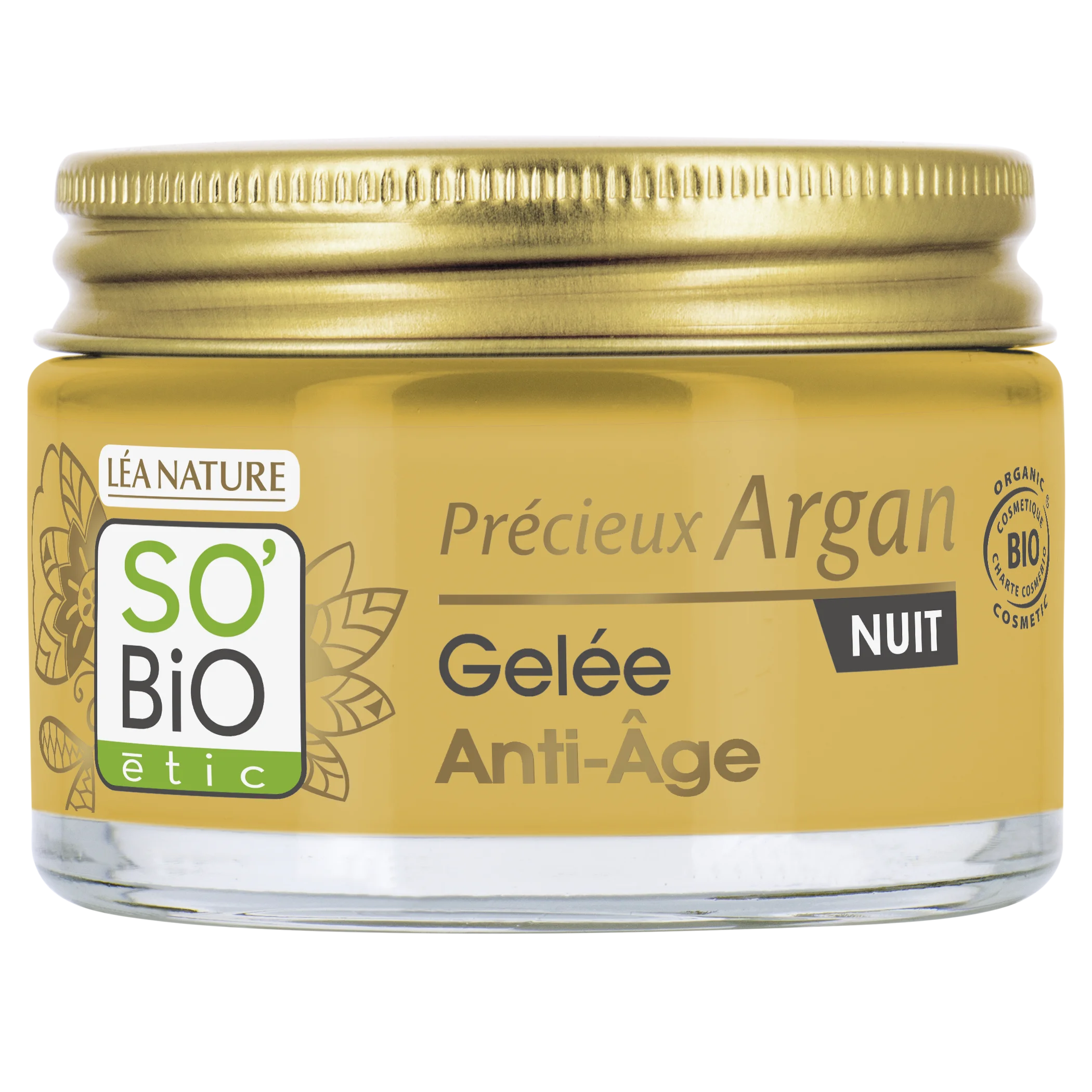 SO’BiO étic Anti-age Precieux Argan Nachtgel BIO (50 ml) - regenereert en maakt de huid glad