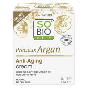 SO’BiO étic Anti-age Precieux Argan BIO Dagcrème (50 ml) - hydrateert, verstevigt en verheldert de huid