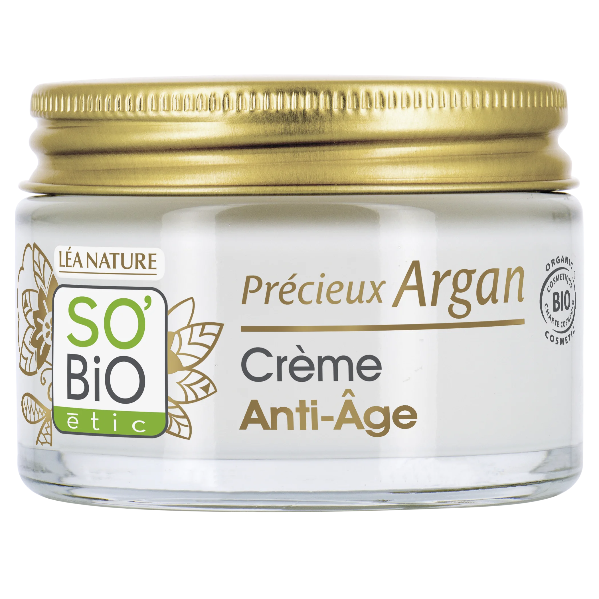 SO’BiO étic Anti-age Precieux Argan BIO Dagcrème (50 ml) - hydrateert, verstevigt en verheldert de huid