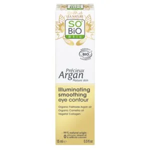 SO’BiO étic Anti-Age Precieux Argan Gladstrijkende oogcontourverzorging GOLD BIO (15 ml) - ideaal voor de rijpere huid