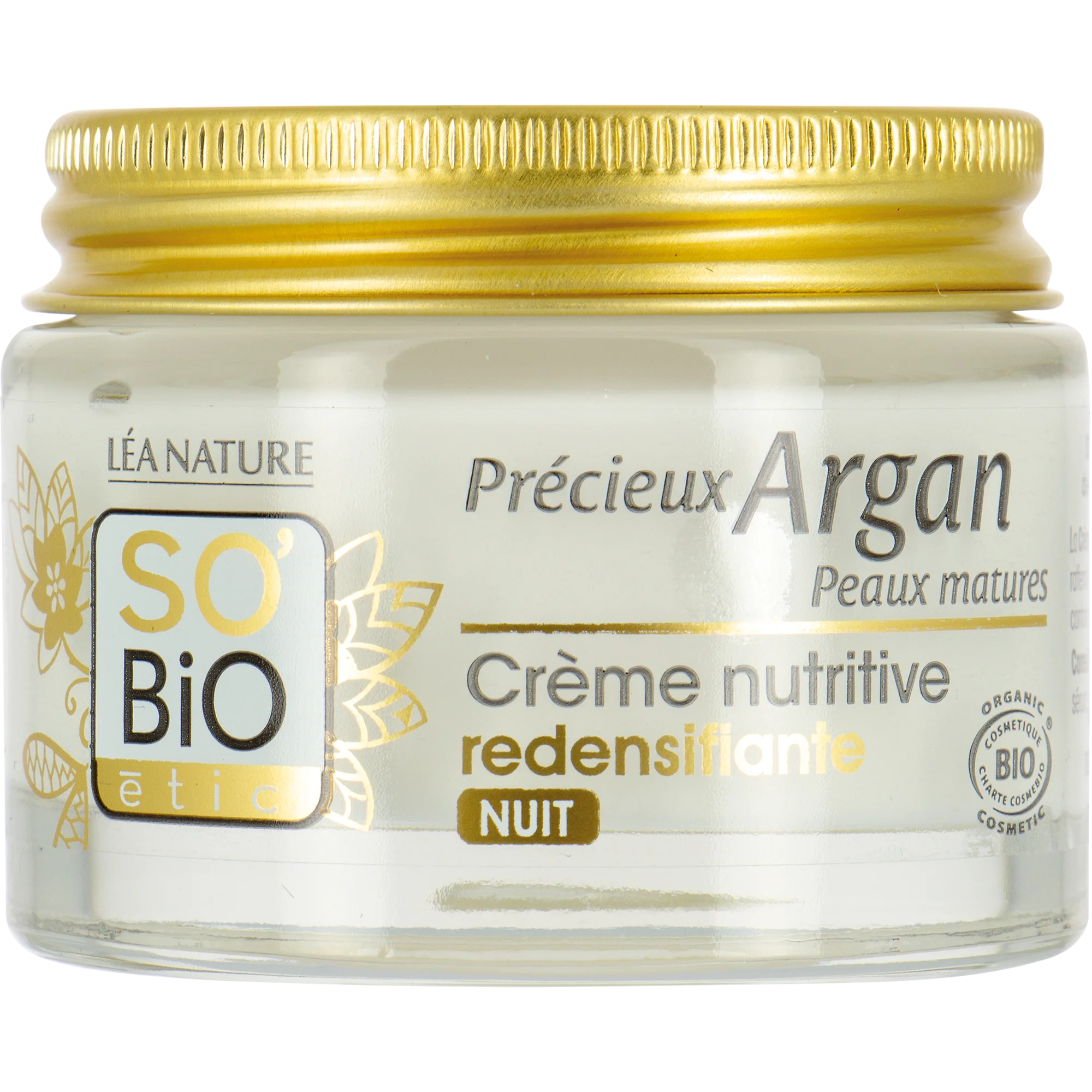 SO’BiO étic Anti-age Precieux voedende en verstevigende nachtcrème GOLD BIO (50 ml) - ideaal voor de rijpe huid