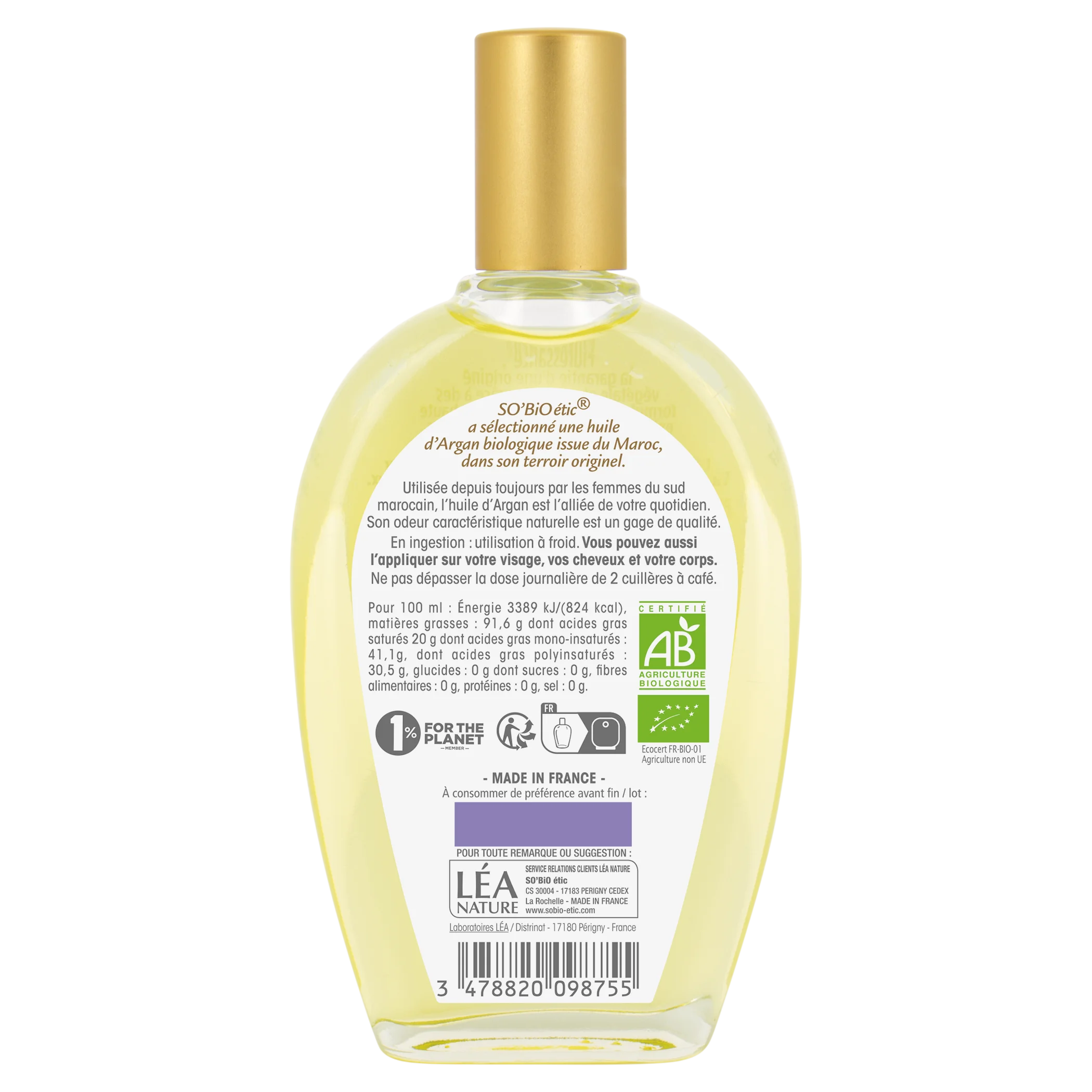 SO’BiO étic Arganolie BIO (50 ml) - elixer van jeugd en schoonheid