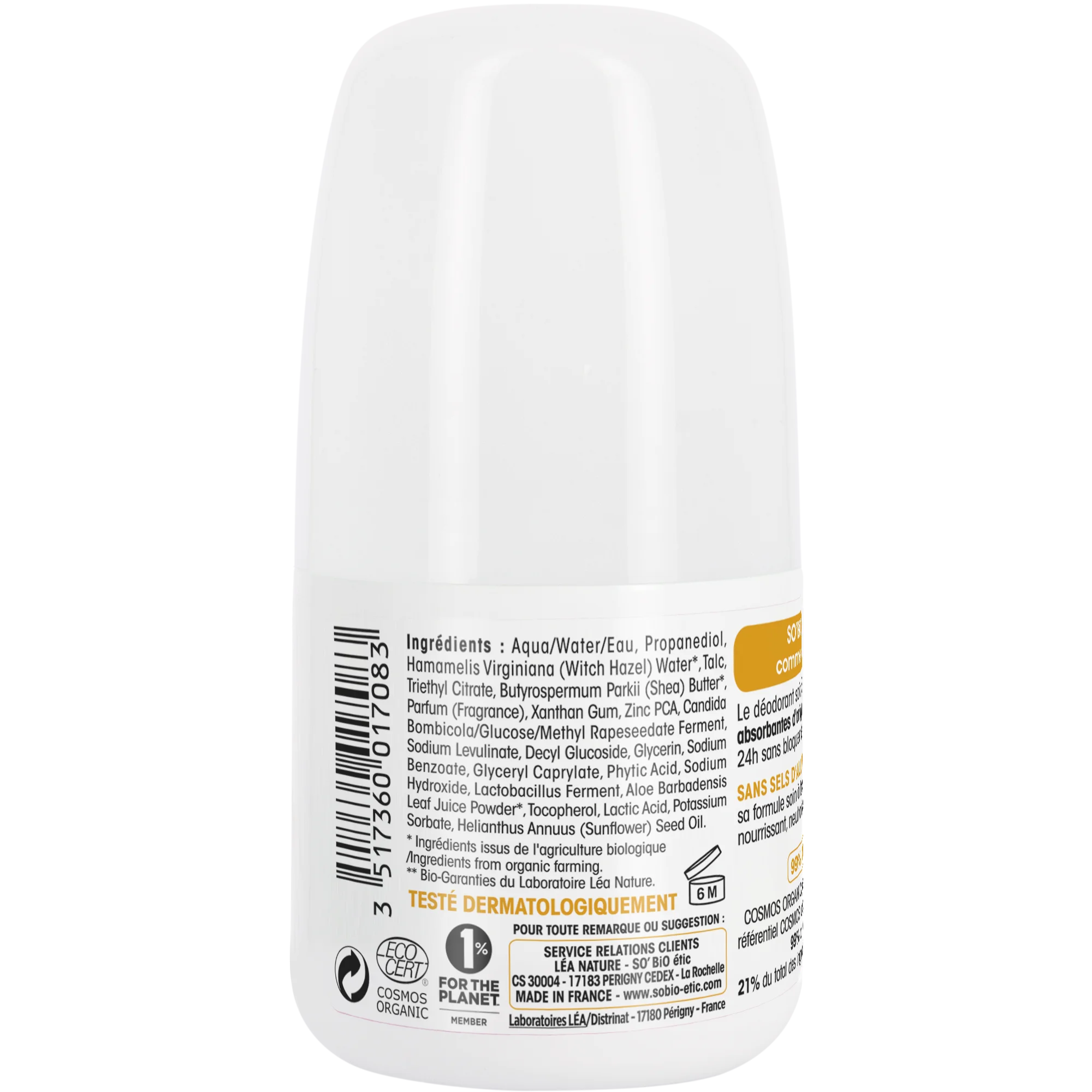 SO’BiO étic Roll-on deodorant 24h Nutrition+ met BIO sheaboter (50 ml) - werkt tot 24 uur
