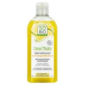 SO’BiO étic Reinigende gel tegen huidonzuiverheden - Clean Yuzu BIO (200 ml) - ideaal voor de vette huid