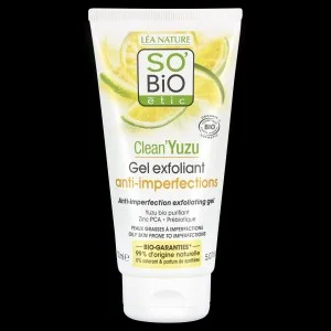 SO’BiO étic Exfoliërende gezichtsgel - Clean Yuzu BIO (150 ml) - ideaal voor de vette huid