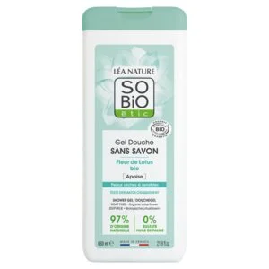 SO’BiO étic ZEEPVRIJE douchegel met BIO lotusbloem (650 ml) - ideaal voor de droge en gevoelige huid