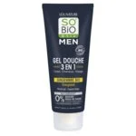 SO’BiO étic Douchegel MEN 3-in-1 - verkwikkende BIO-gember (200 ml) - voor lichaam, gezicht en haar