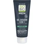 SO’BiO étic Douchegel MEN 3-in-1 - verfrissende BIO vetiver (200 ml) - voor lichaam, gezicht en haar