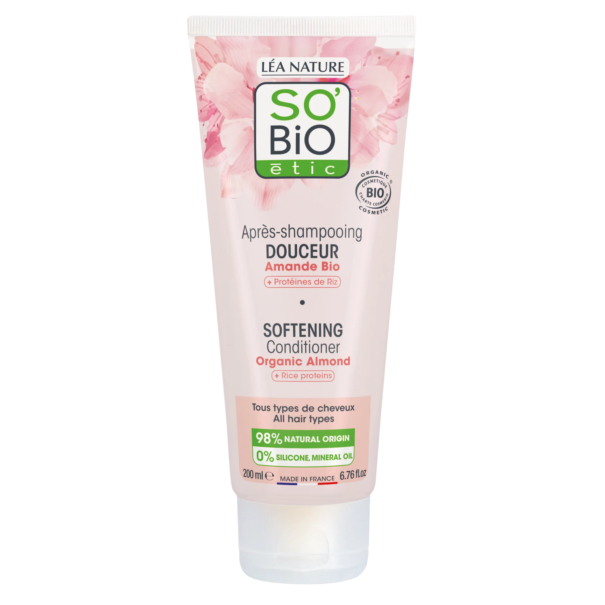 SO’BiO étic Haarconditioner met amandelmelk en rijstproteïnen BIO (200 ml) - voor alle haartypen