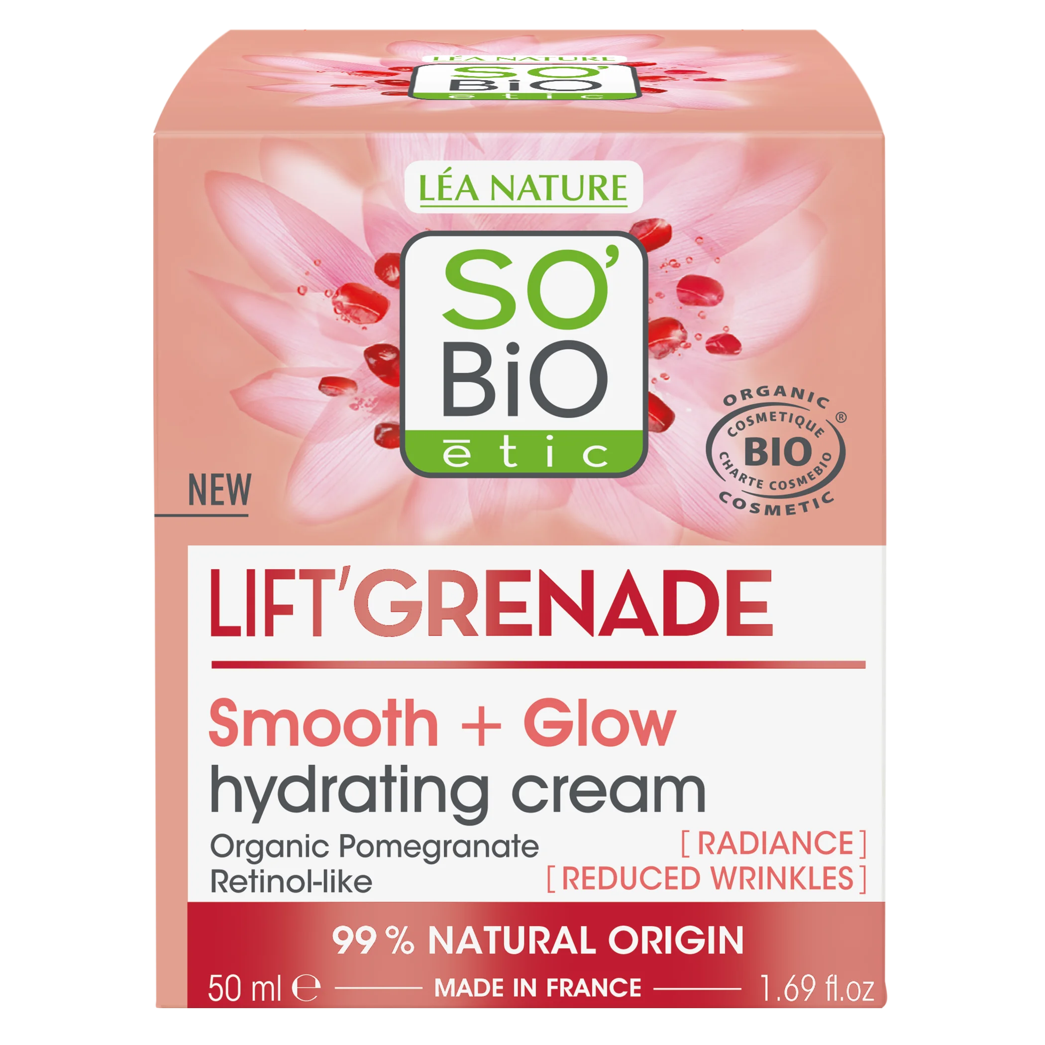 SO’BiO étic Lift'Grenade BIO verhelderende antirimpel dagcrème (50 ml) - met granaatappel