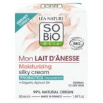 SO’BiO étic Zijdezachte hydraterende crème met biologische ezelinnenmelk (50 ml) - voor alle huidtypes, inclusief de gevoelige huid