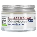 SO’BiO étic Nachtelijke regenererende crème met biologische ezelinnenmelk (50 ml) - opgeklopte textuur