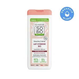 SO’BiO étic Zacht hydraterende douchecrème met biologische ezelinnenmelk (650 ml) - alle huidtypes