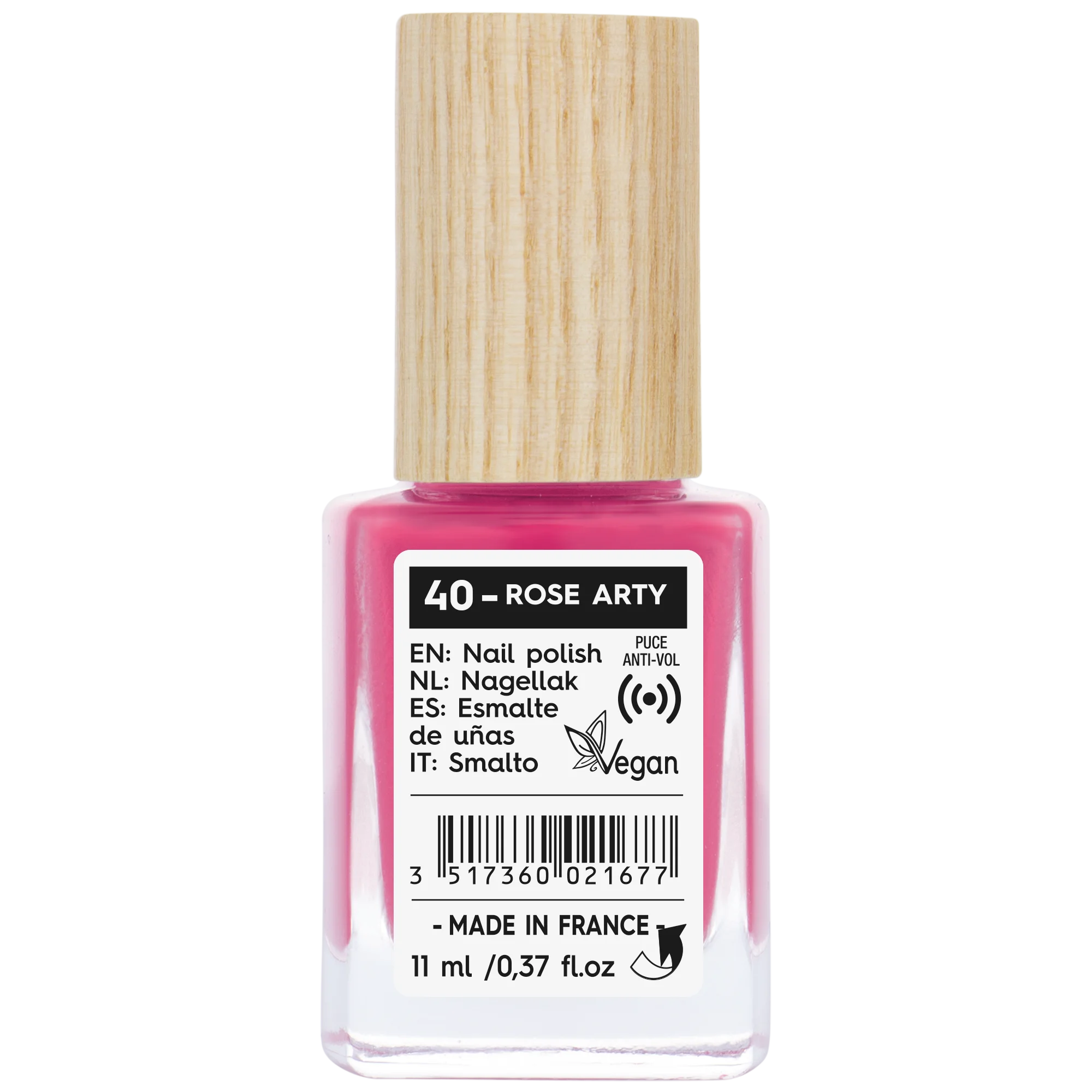 SO’BiO étic Nagellak - 40 bohemienroze (11 ml) - met een stralende en intense kleur