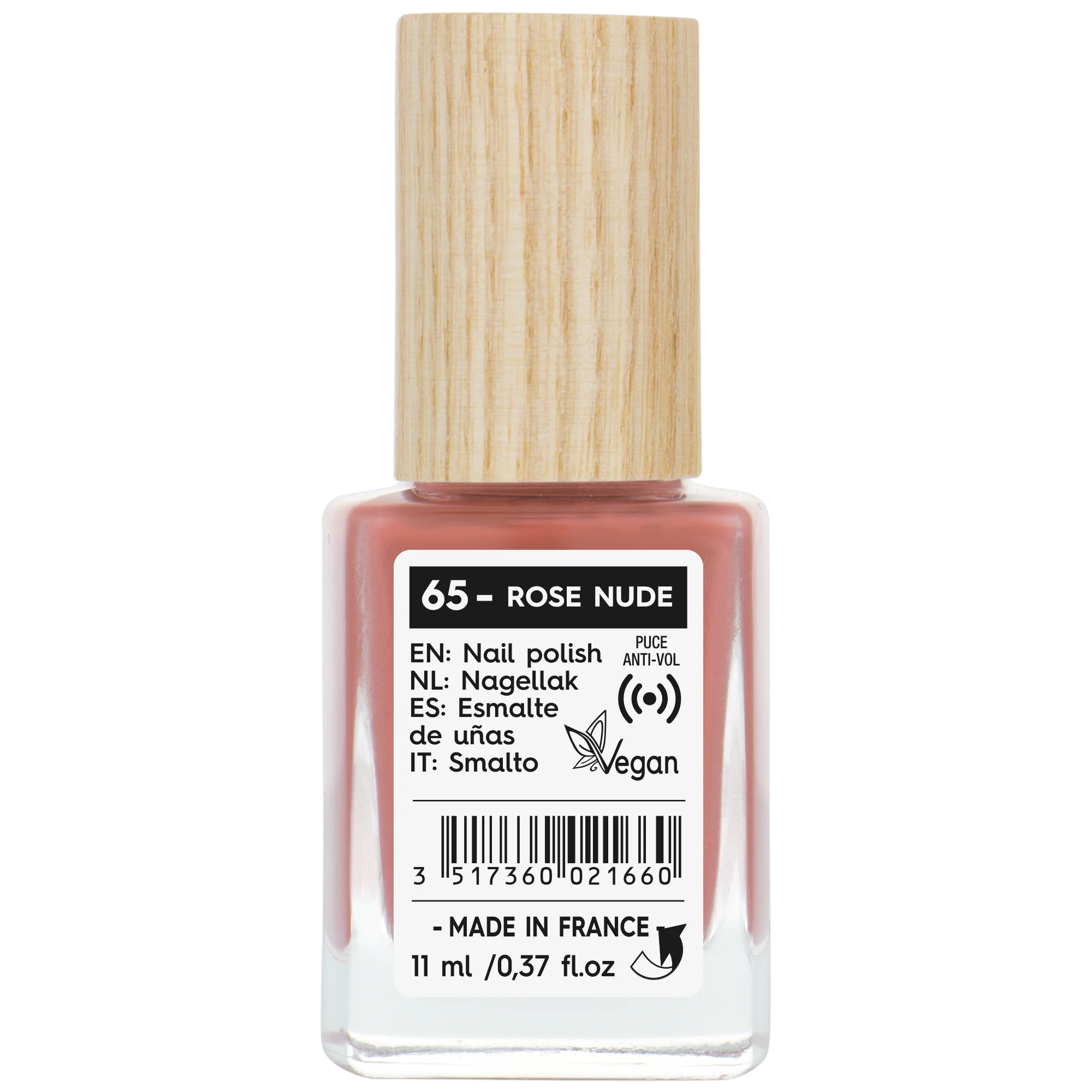 SO’BiO étic Nagellak - 65 roze nude (11 ml) - met een stralende en intense kleur