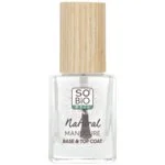 SO’BiO étic Transparante nagellak - basis- en toplaag (11 ml) - versterkt en egaliseert de nagels