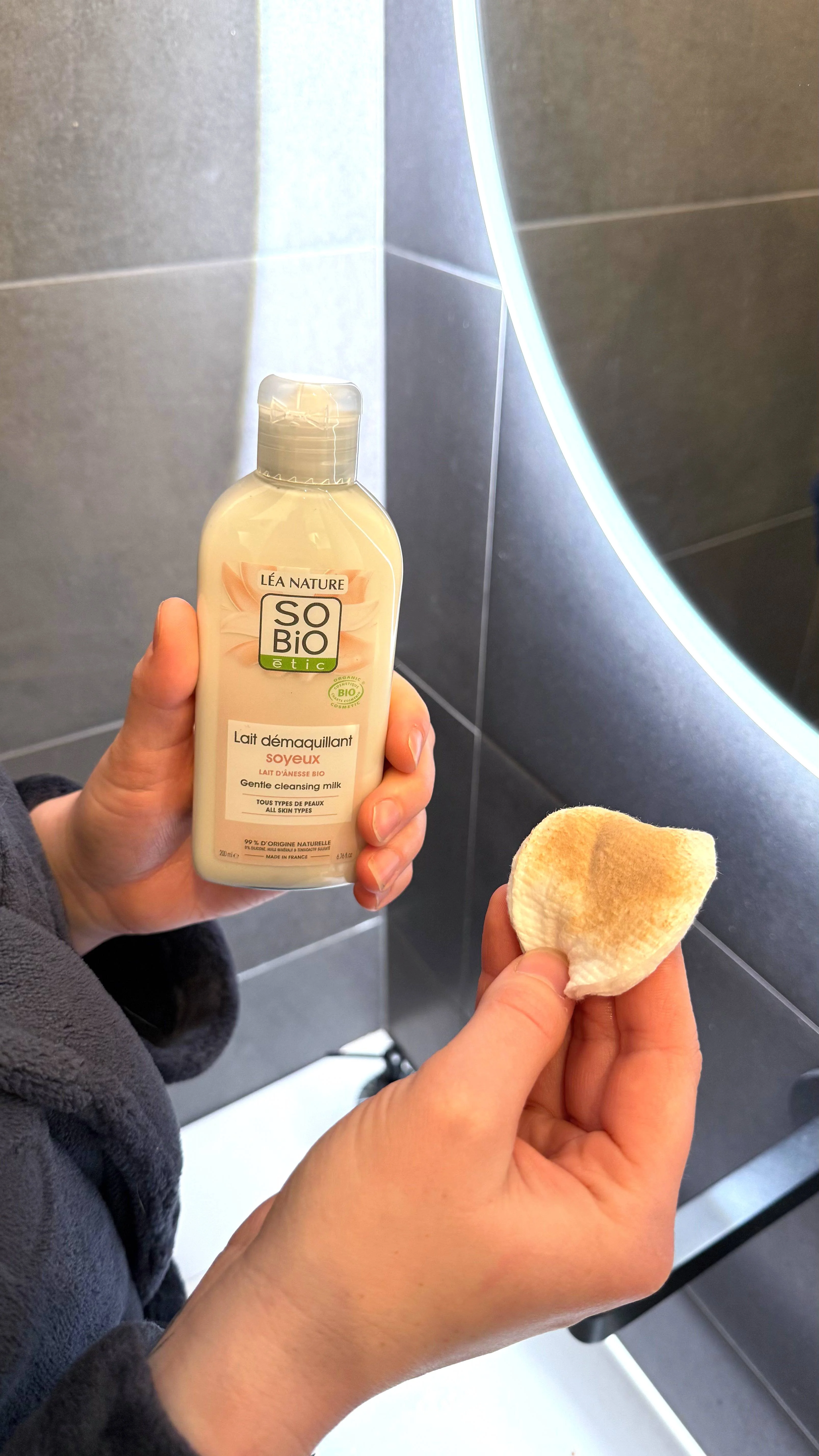 SO’BiO étic Reinigingsmelk met biologische ezelinnenmelk (200 ml) - verwijdert zacht make-up en onzuiverheden