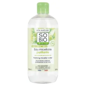 SO’BiO étic Aloë Vera reinigend micellair water - zink en citrus BIO (500 ml) - ideaal voor de gemengde tot vette huid