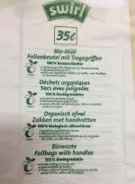 Swirl Biocomposteerbare zakken met handvaten (6st) - 35 l