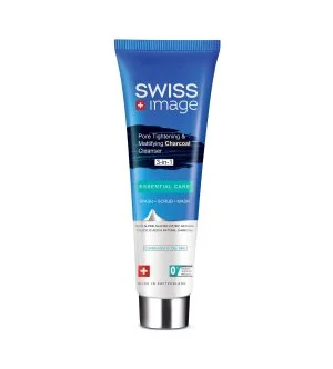Swiss Army Image Essential Care Poriënverfijnende & matterende 3-in-1 multifunctionele houtskoolreinigingsgel met actieve kool