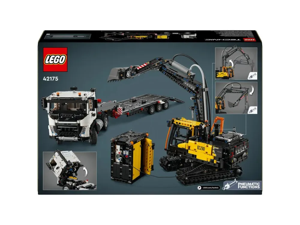 Technic 42175 Vrachtwagen Volvo FMX en elektrische graafmachine Volvo EC230