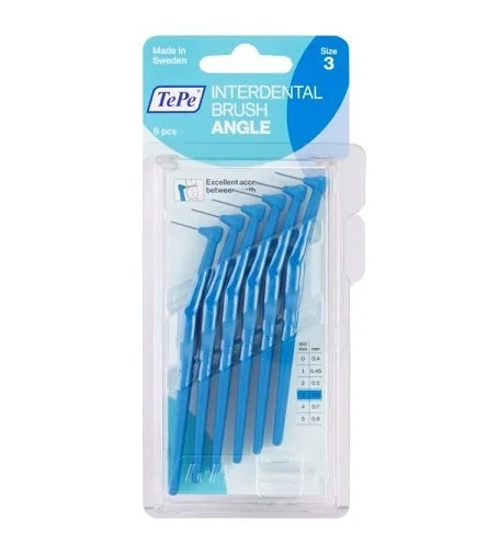 Angle interdentale borsteltjes 0,6 mm 6 stuks