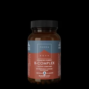 Terranova Health Advanced Synergy B-Complex (50 capsules) - verrijkt met kruiden en adaptogenen