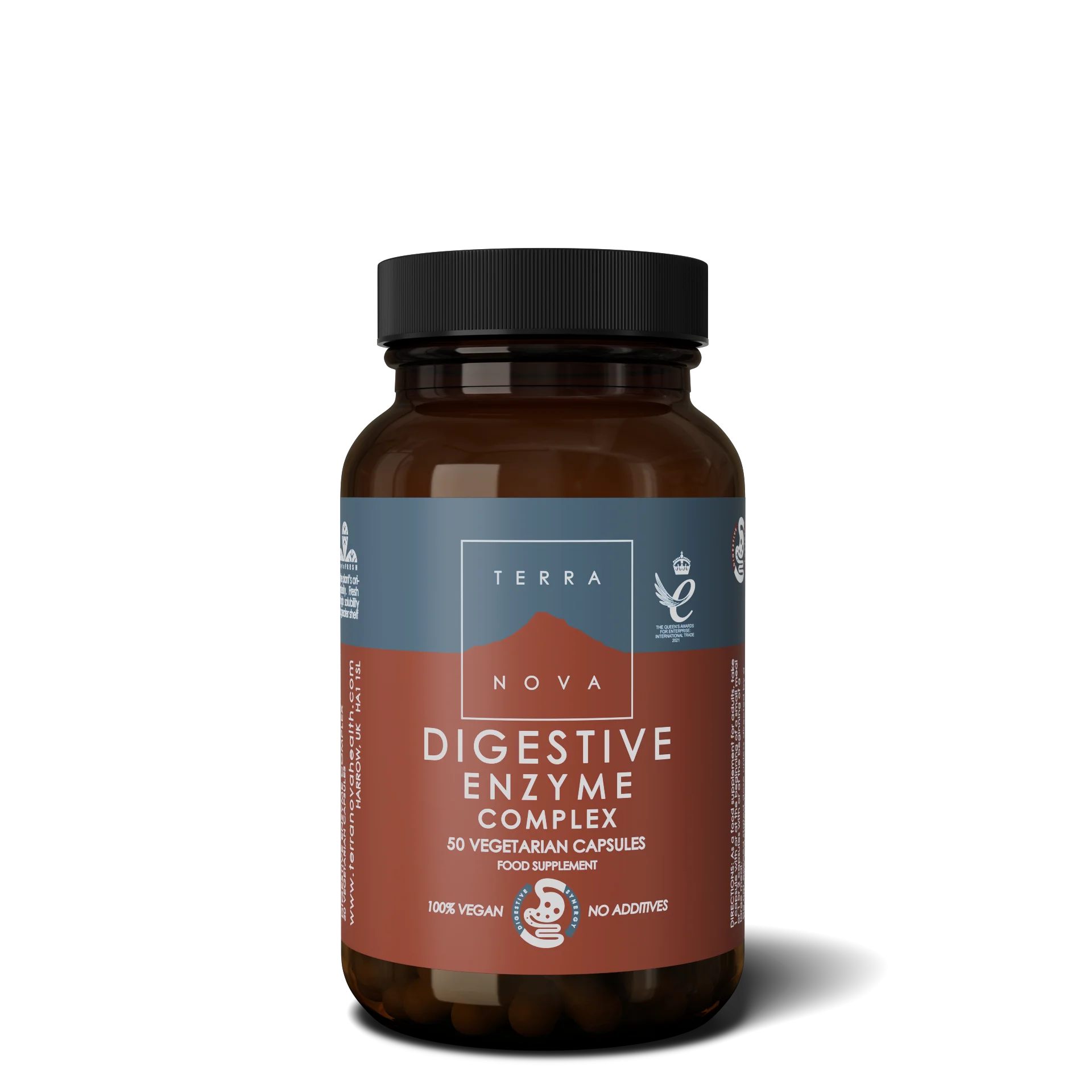 Terranova Health Complex van spijsverteringsenzymen (50 capsules) - verrijkt met venkel, gember en artisjok