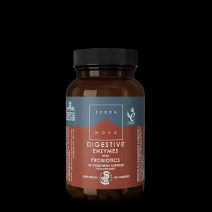 Terranova Health Spijsverteringsenzymen & probiotica (50 capsules) - verrijkt met venkel, gember en kliswortel
