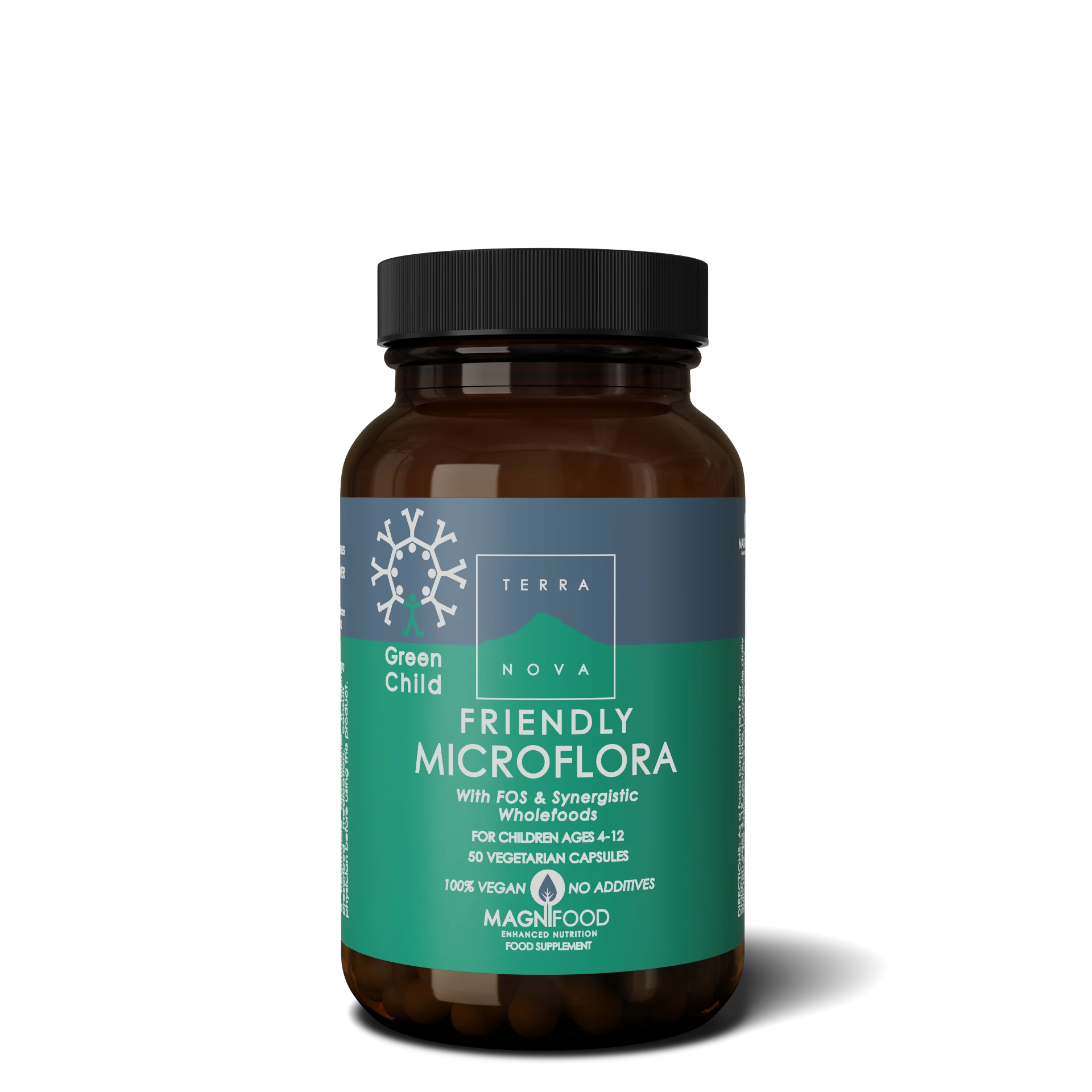 Terranova Health Green Child Friendly Microflora (50 capsules) - geschikt voor kinderen van 4 tot 12 jaar