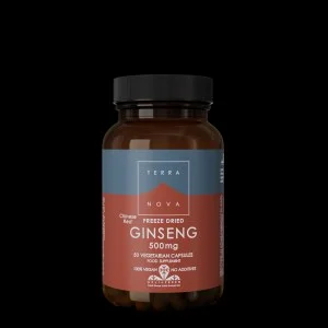 Terranova Health Vriesgedroogde rode Chinese ginseng BIO (50 capsules) - ondersteunt het immuunsysteem