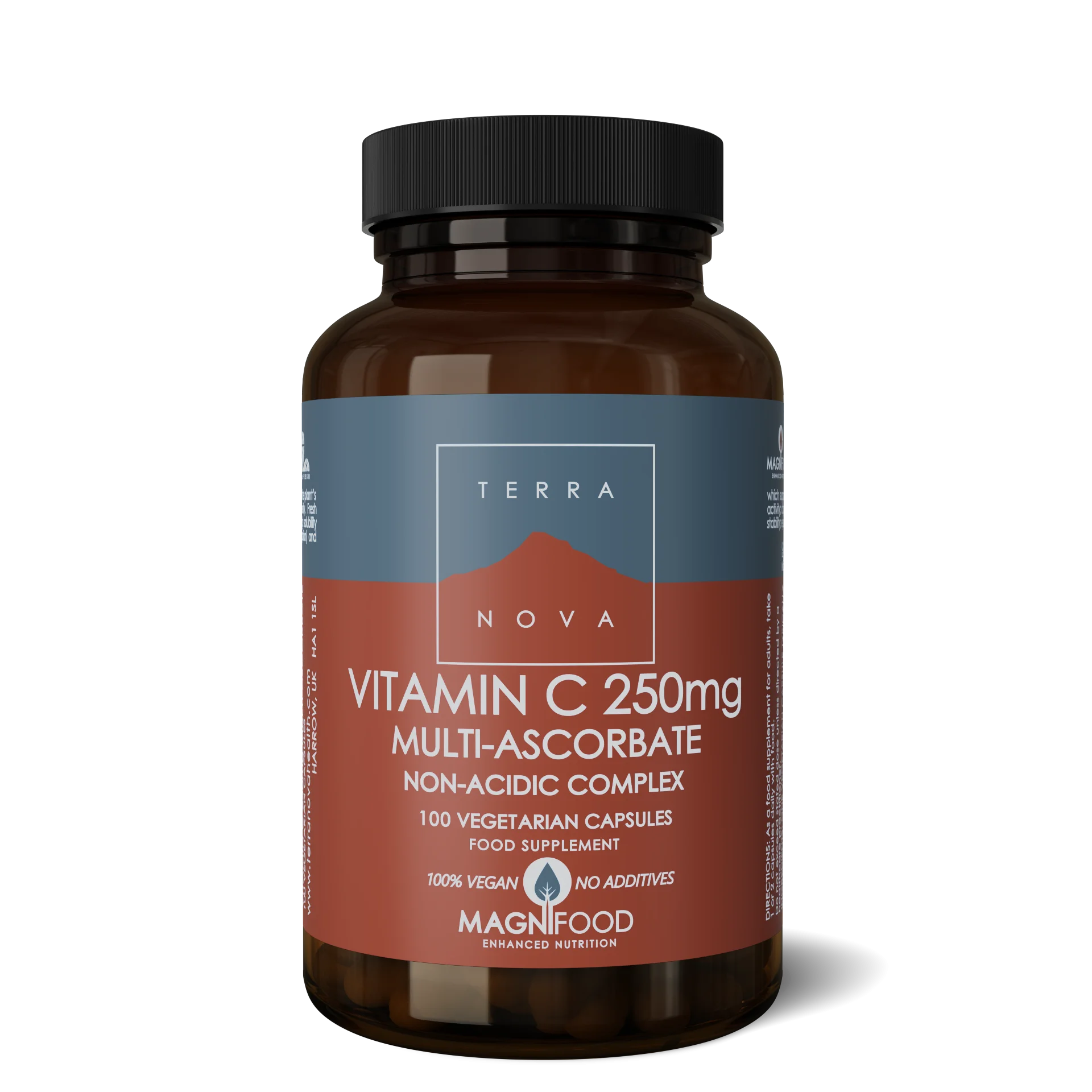 Terranova Health Vitamine C 250 mg Complex 100 capsules - in de vorm van minerale ascorbaten