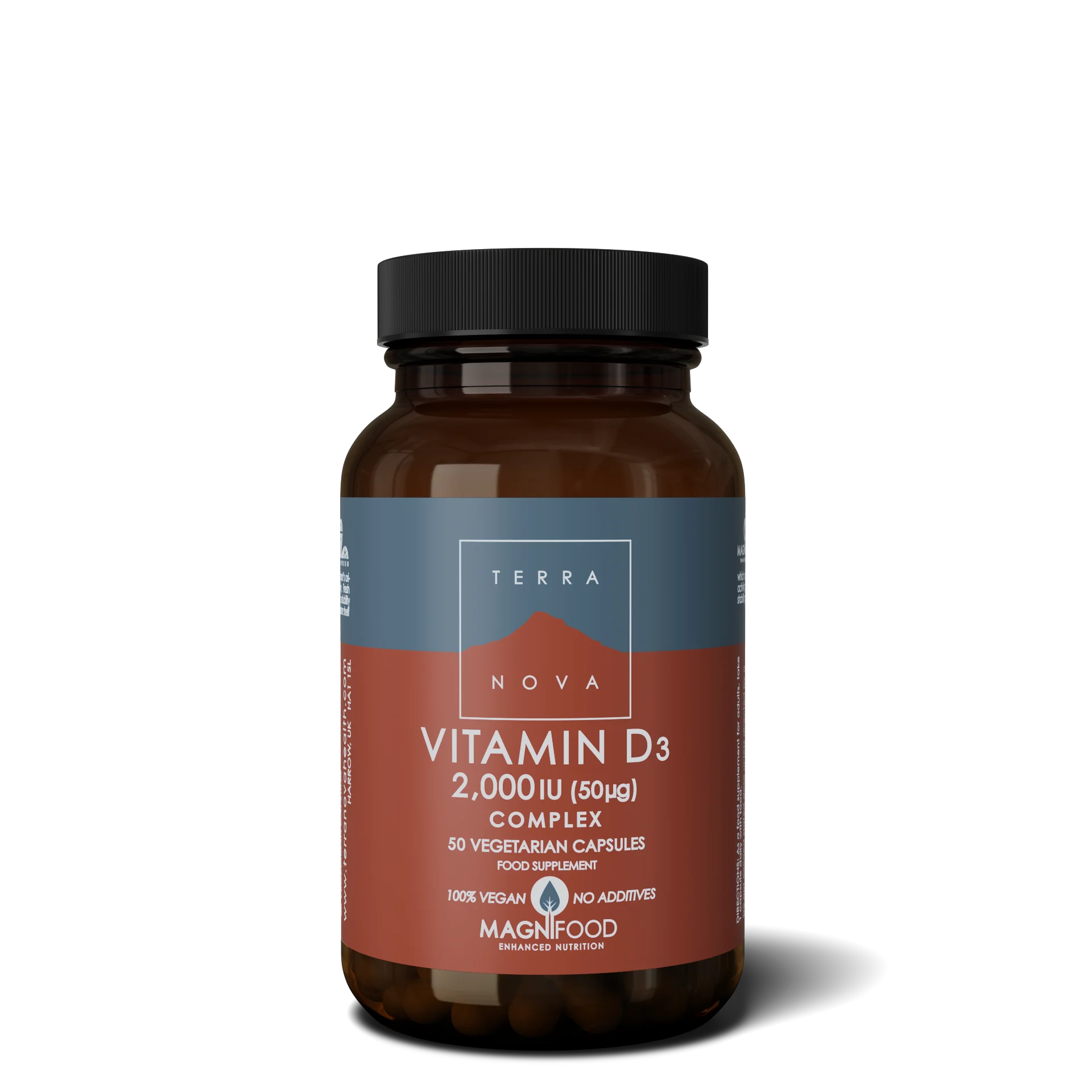 Terranova Health Vitamine D3 2000 IE Complex (50 capsules) - verkregen uit korstmos