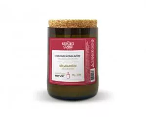 The Greatest Candle in the World De Grootste Kaars Kaars in een wijnfles (170 g) - hout en kruiden - gaat ongeveer 50 uur mee