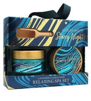 The Indulgent Bathing Co. Starry Nights cadeauset bodyscrub 135 g + badzout 105 g