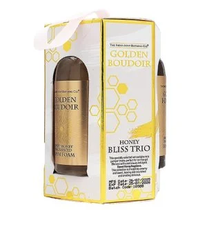 The Indulgent Bathing Co. Golden Boudoir geschenkset douchegel 60 ml + badschuim 60 ml + bodylotion