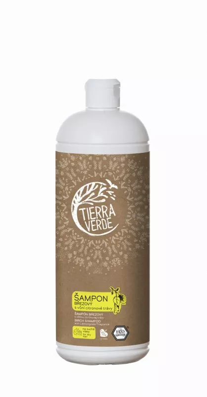 Tierra Verde Berken shampoo voor droog haar met citroengras (1 l)