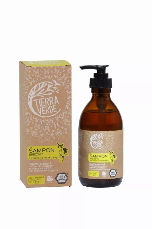 Tierra Verde Berken shampoo voor droog haar met citroengras (230 ml)