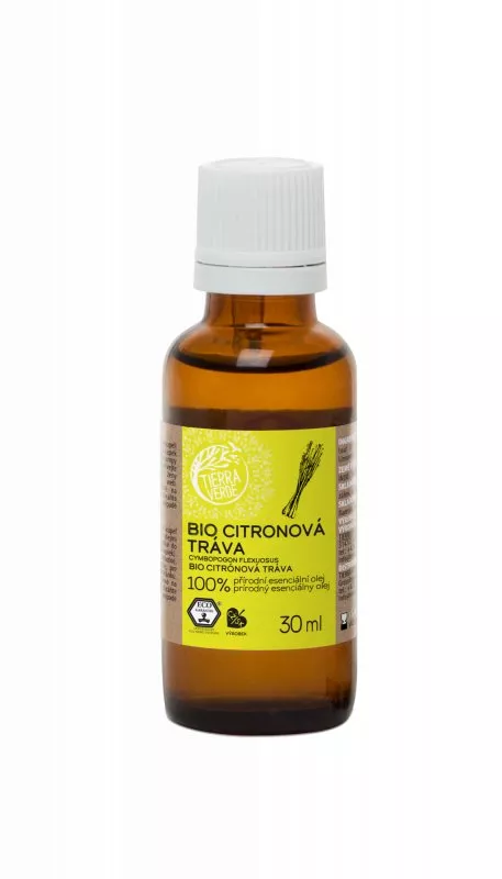 Tierra Verde Citroengras etherische olie BIO (30 ml) - helpt bij uitputting