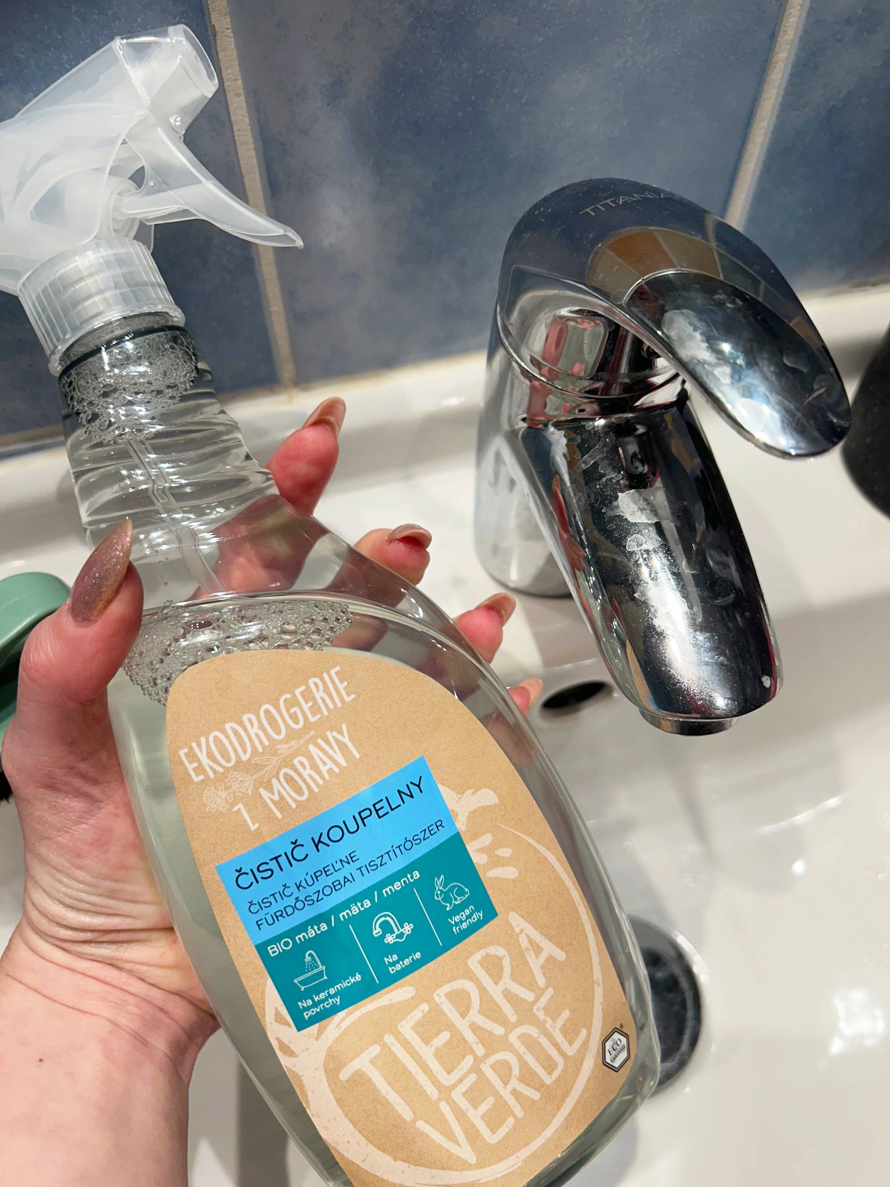 Tierra Verde Badkamerreiniger met BIO-munt 110 ml - met biologisch afbreekbare tensiden