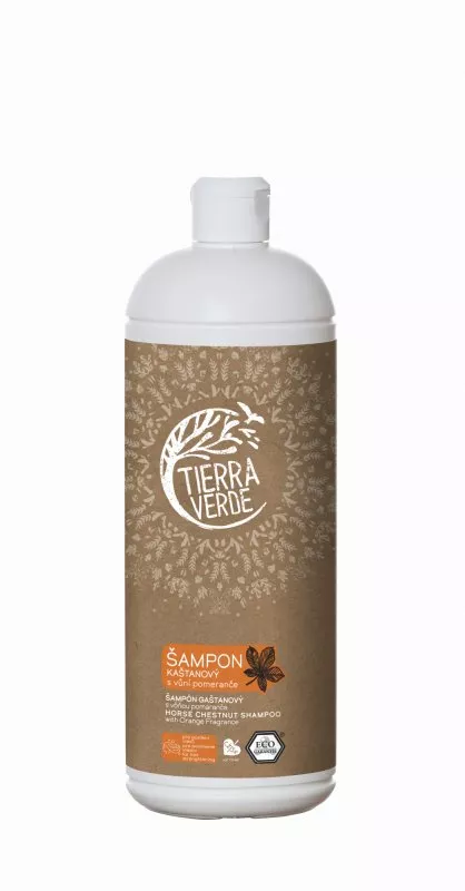 Tierra Verde Kastanje shampoo voor versterkt haar met sinaasappel (1 l)
